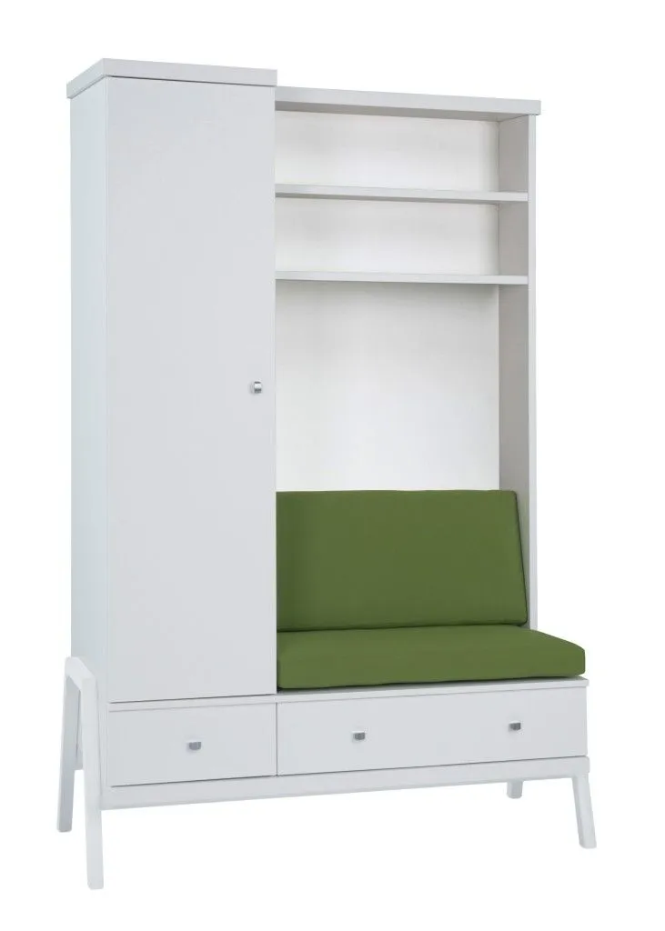 Armoire avec commode à langer intégrée HOLLY BLANC