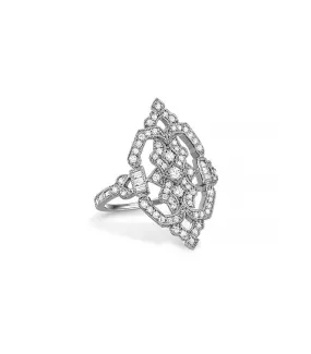 Bague Garbo en or blanc et diamants Stone Paris - Jane de Boy