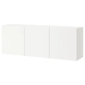BESTÅ combinaison rangement murale, blanc/Lappviken blanc, 180x42x64 cm