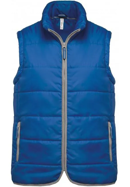 Bodywarmer bleu royal personnalisable