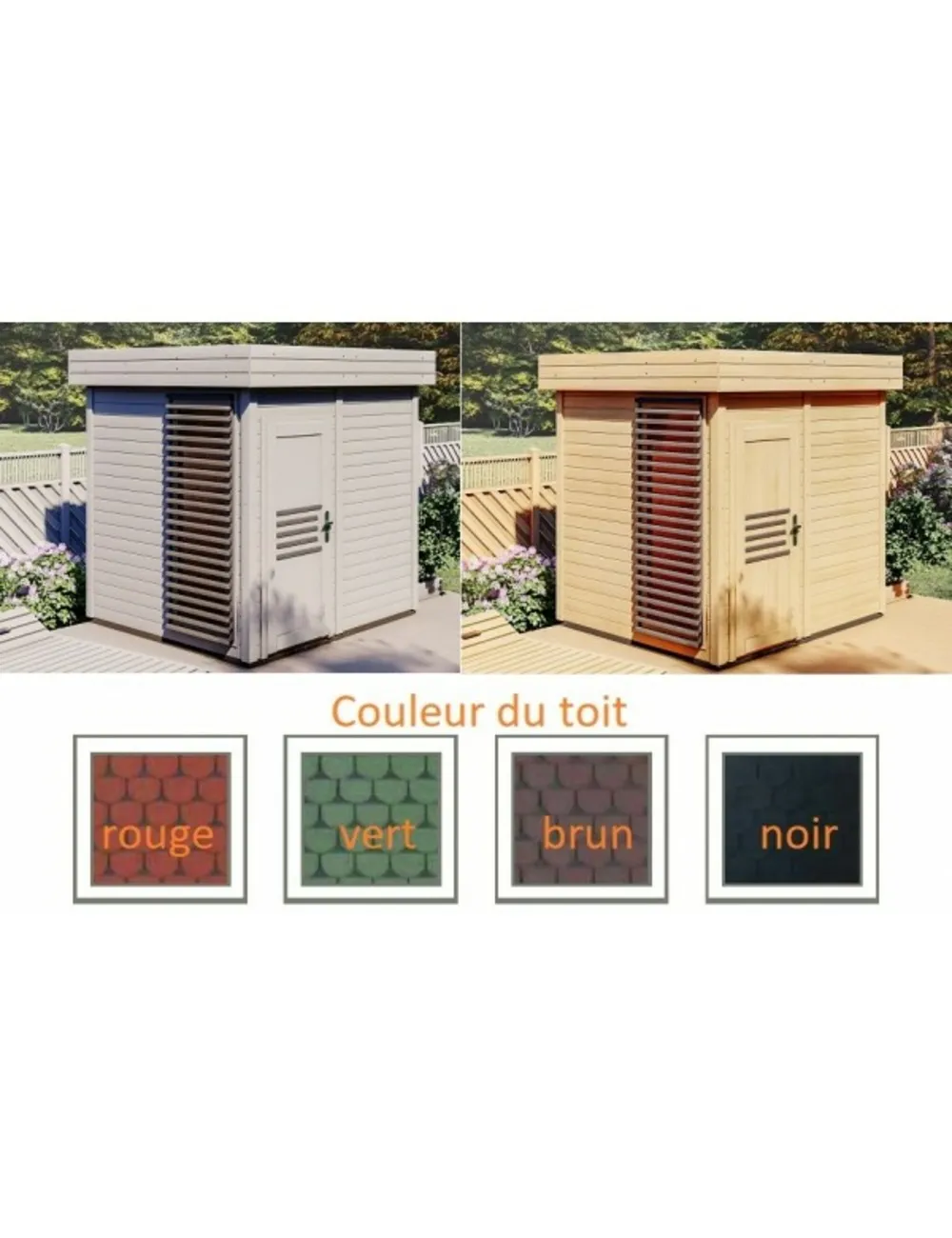 Cabine de sauna vitrée extérieur prymula 4 places 253,8x203,8 x h.259 cm