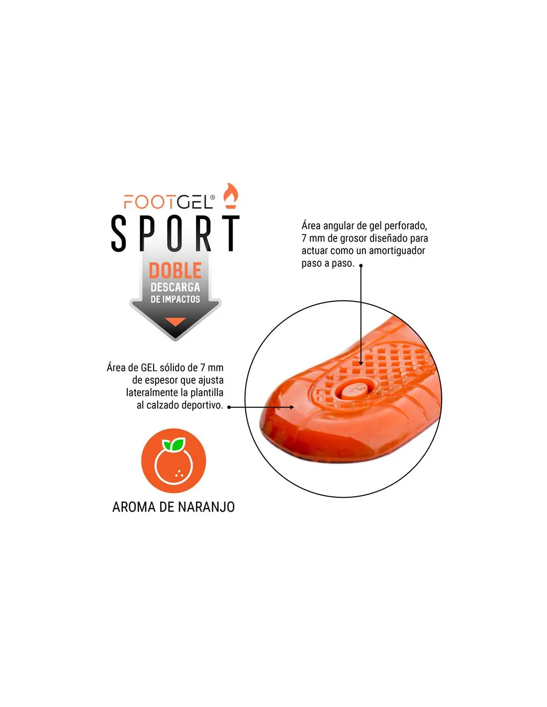 CADEAU - Semelles Footgel Sport Orange