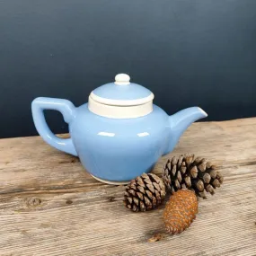Cafetière ou théière en faïence DIGOIN bleu ciel & blanc - Le palais des bricoles
