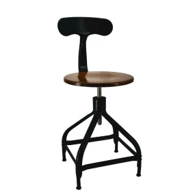 Chaise ou tabouret nicolle® ajustable h45/60cm métal noir
