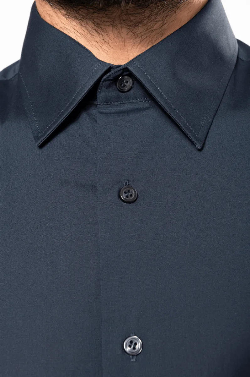 Chemise Blue Navy Manches Longues