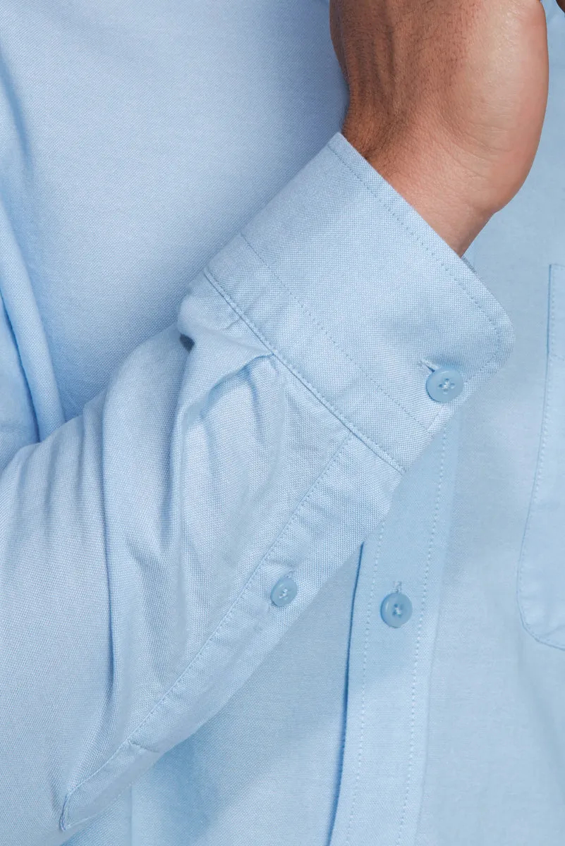 Chemise Oxford Blue Manches Longues