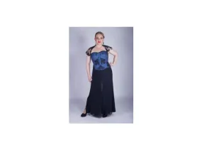 Corset bleu avec dentelle