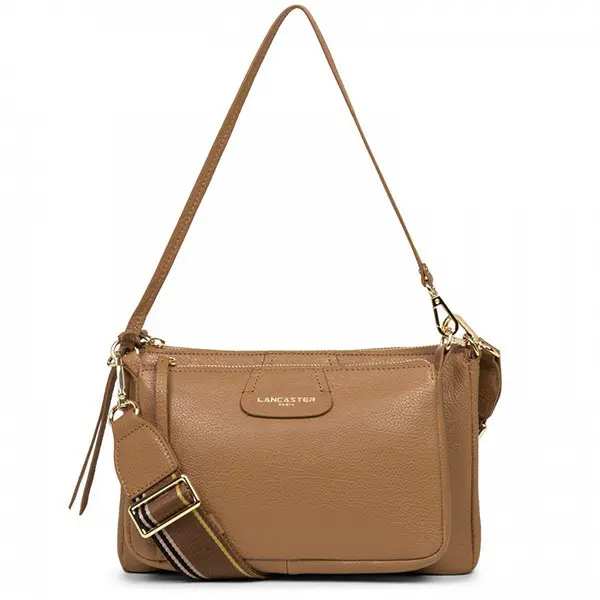 Double pochette Dune camel Cuir | Lancaster