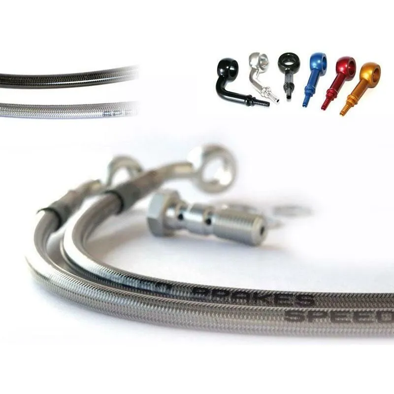 Durite de frein avant d'aviation SPEEDBRAKES carbone/raccord titane Suzuki GSX 1100 G