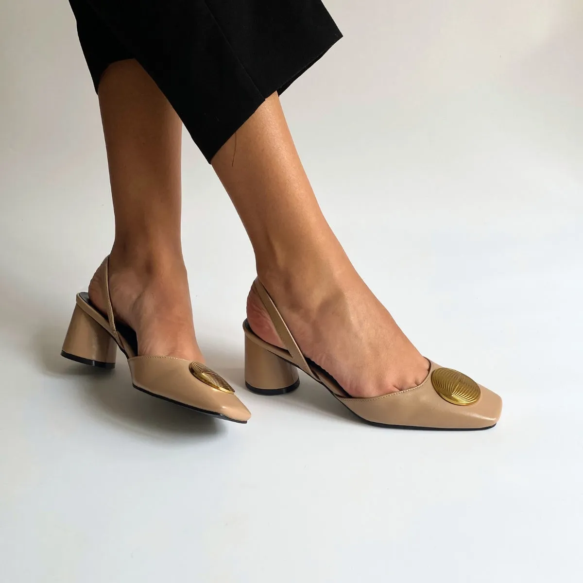 Escarpin - Beige taupe