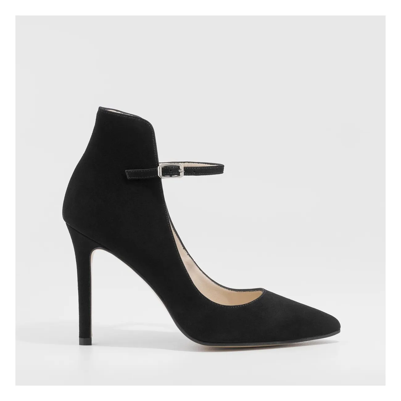Escarpin montant Vivaz en daim noir | LODI chaussures pour femmes en ligne