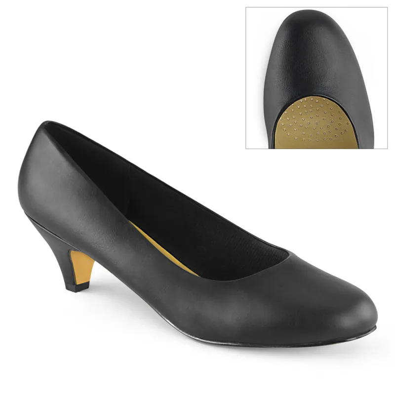 Escarpin Noir mat Petit Talon Grande Taille | Livraison Gratuite