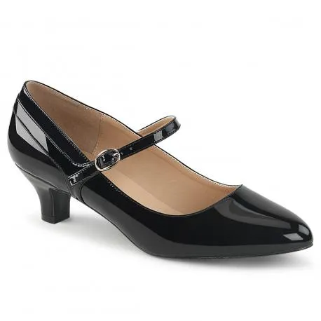 Escarpin noir vernis petit talon 5 cm