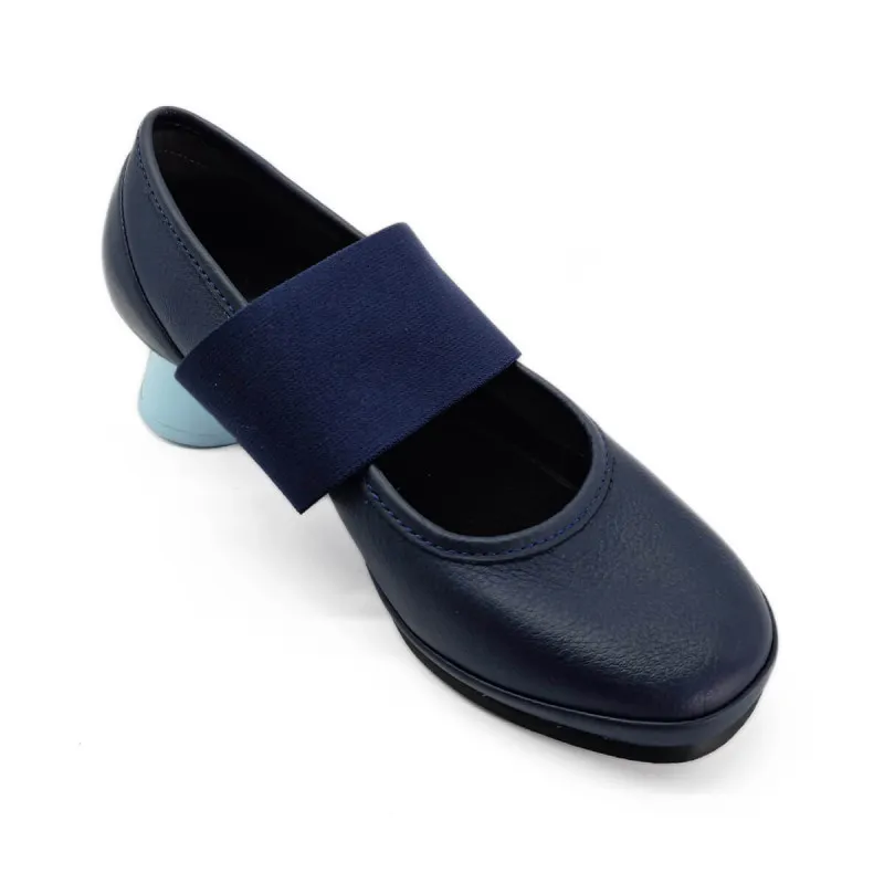 Escarpin original en cuir marine pour femme - Camper  - Scarpe