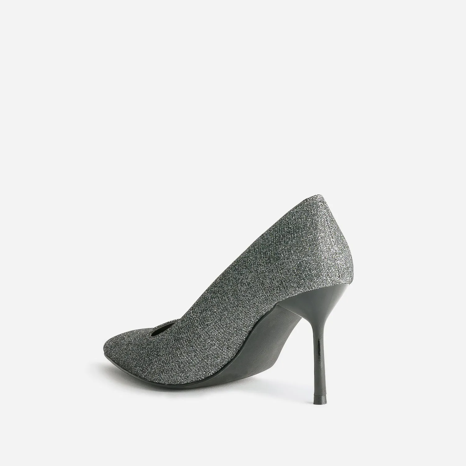 Escarpin TEXTO gris pailleté avec découpe biais - Escarpins Femme | ERAM