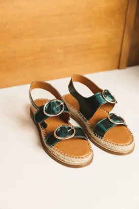 espadrilles galerie vert métallisé