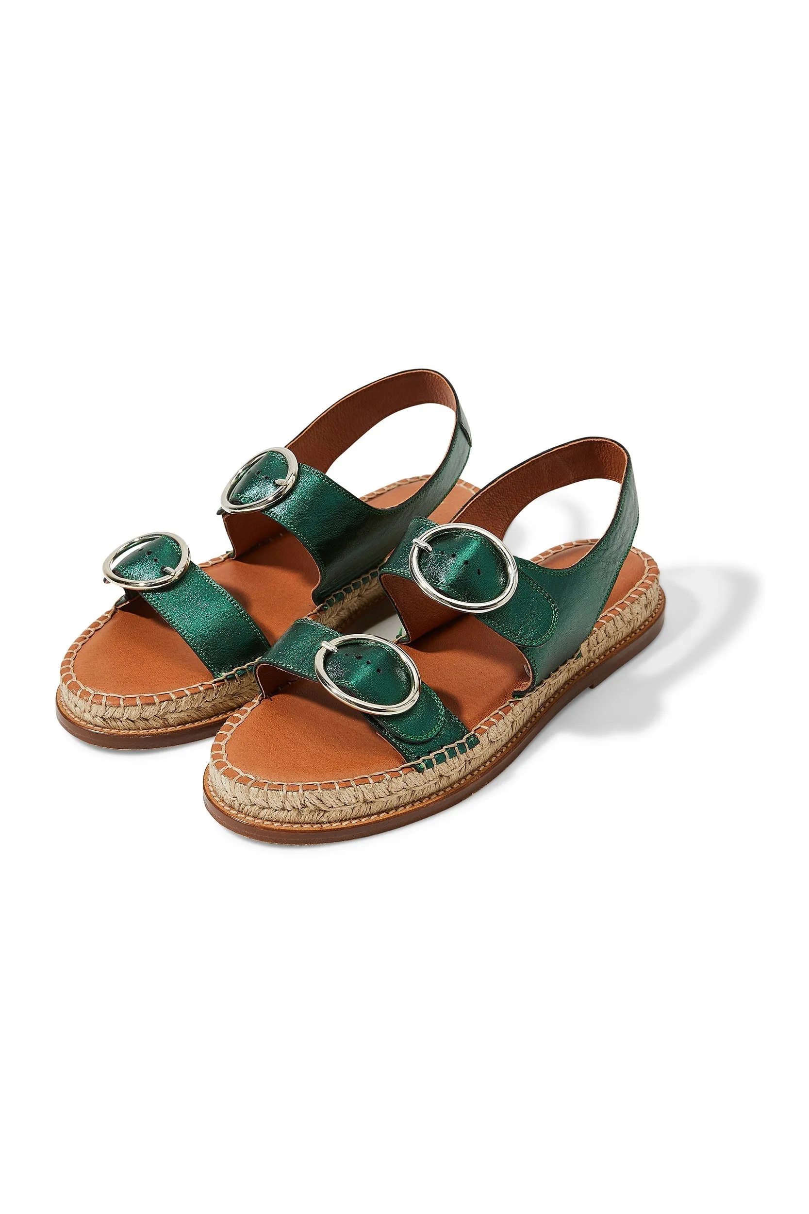 espadrilles galerie vert métallisé
