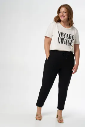 Femmes Jogging ample Noir | MS Mode