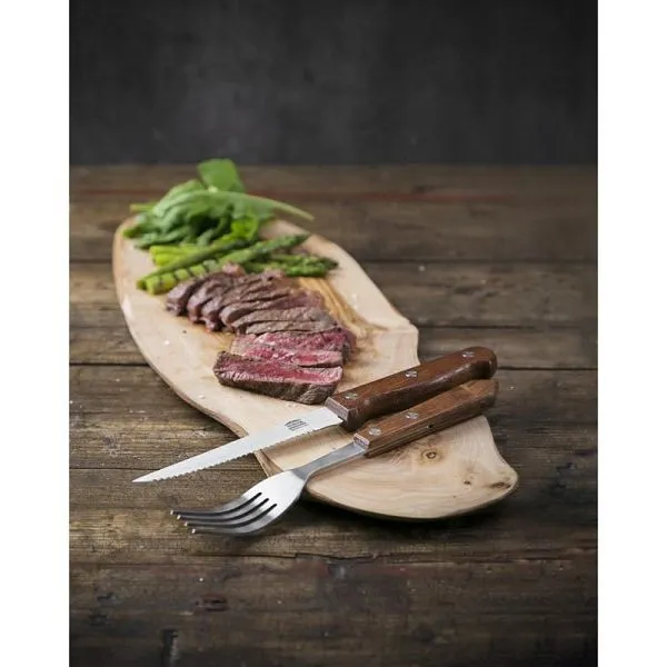 Fourchettes à steak OLYMPIA avec manche en bois UE: 12 pièces C137 acheter à bas prix 