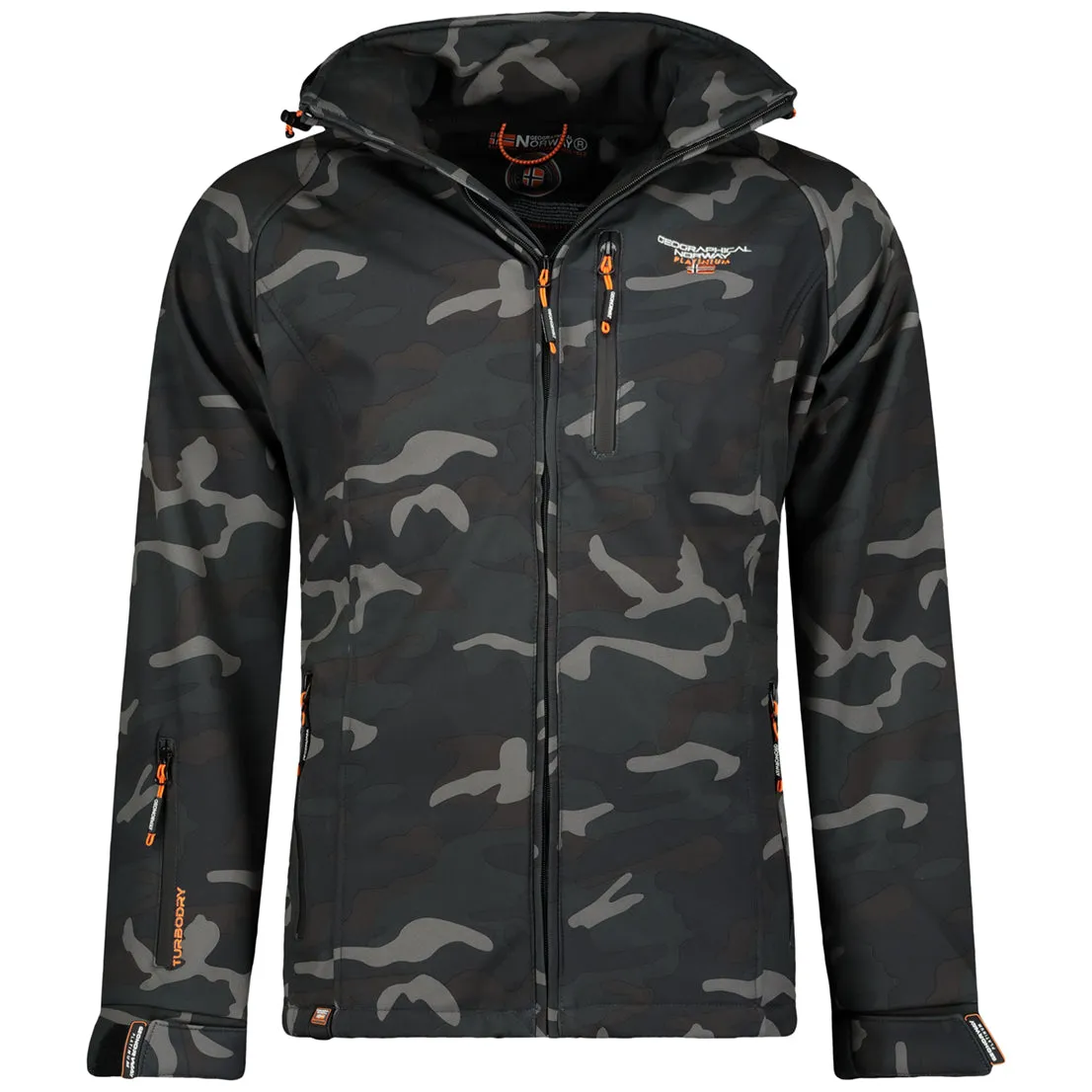 Geographical Norway Taboo Homme - Softshell Camo Noir Orange