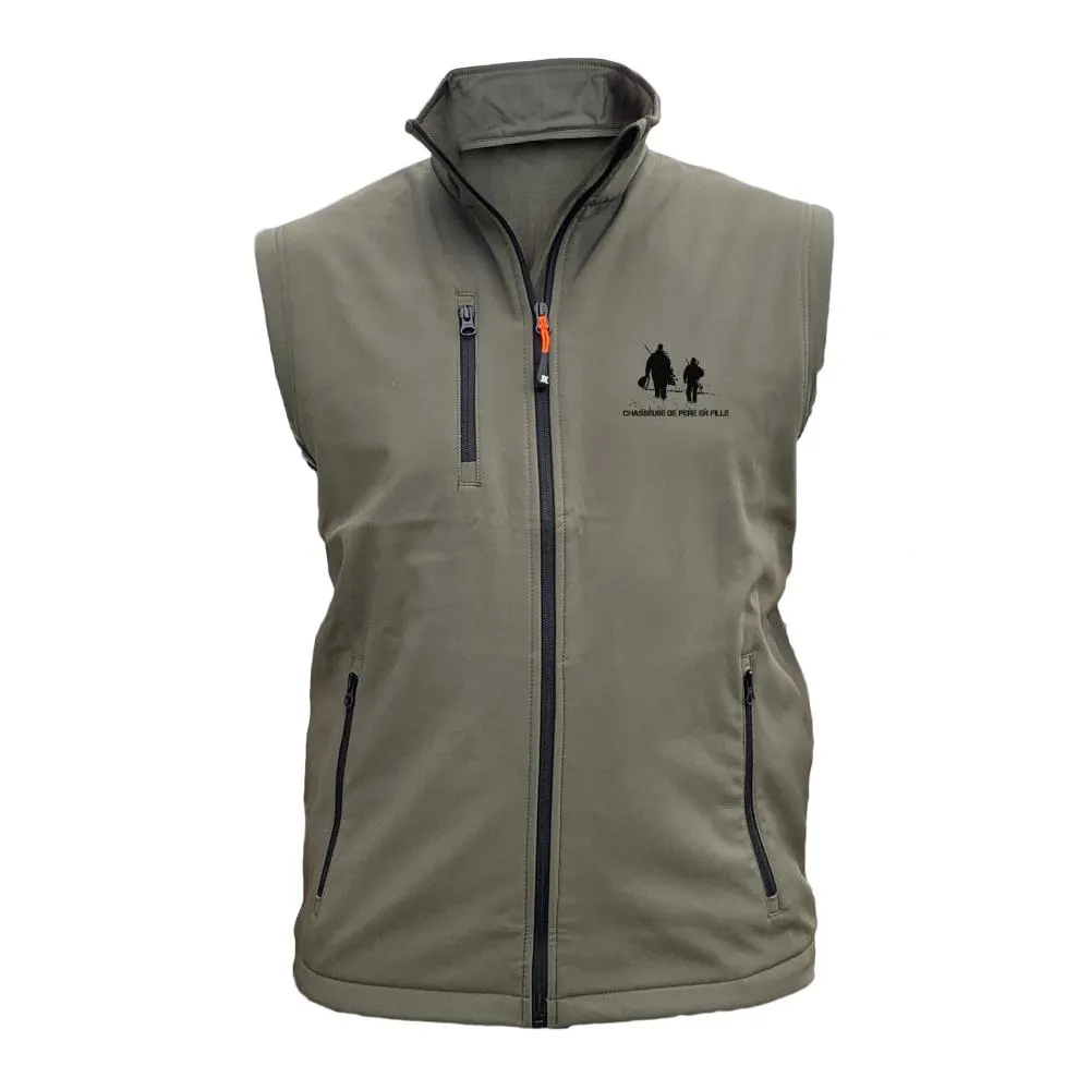 Gilet softshell – Chasseuse de père en fille