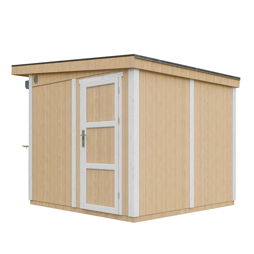 Grand stand marché avec comptoir 5,9 m2 - h240x248x305 cm - construction de panneaux lp smartside - timbela m950-harvest honey