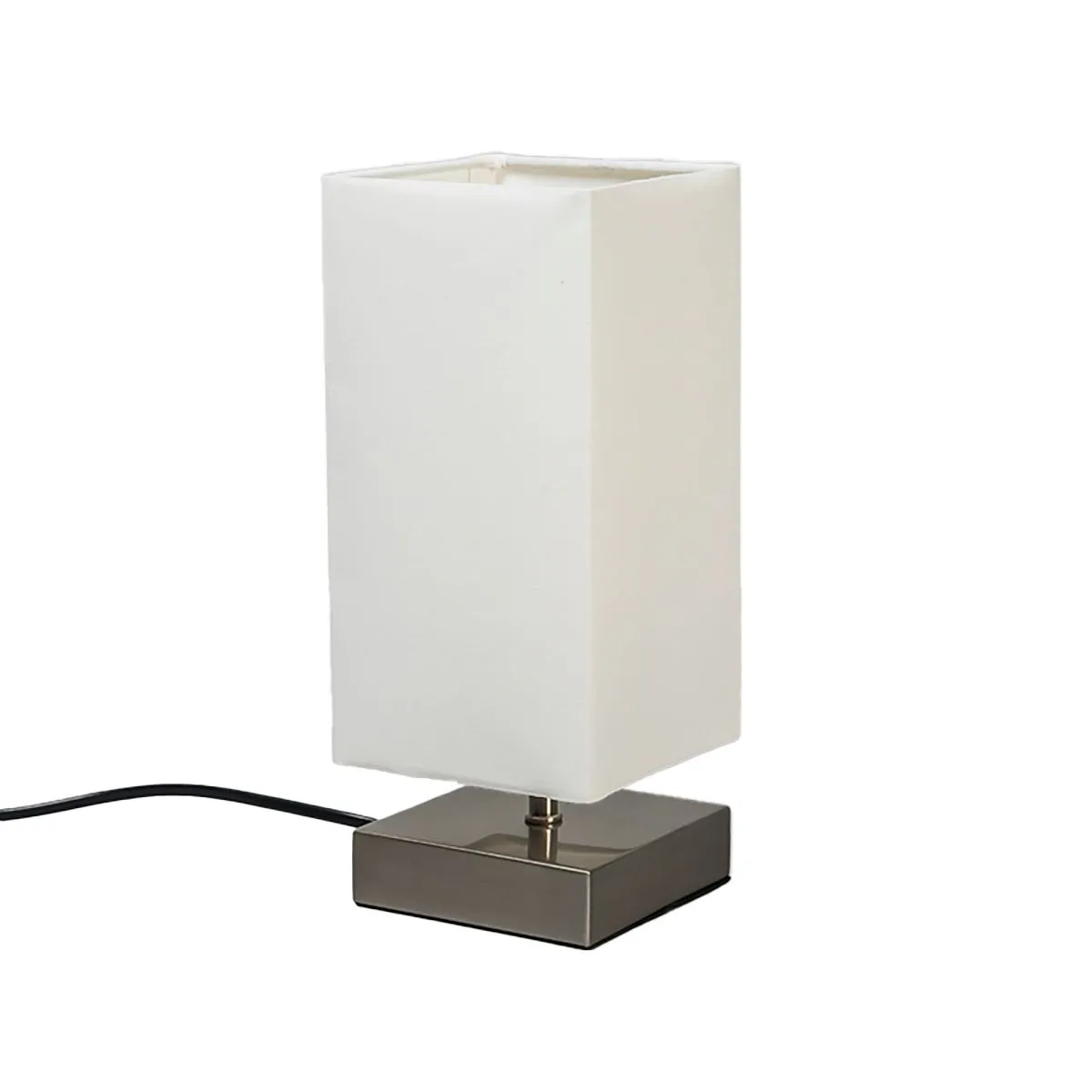 Lampe de table moderne blanche avec acier - Milo