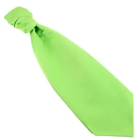 Lavallière nouée en soie, Vert Cedro, Faite à la main