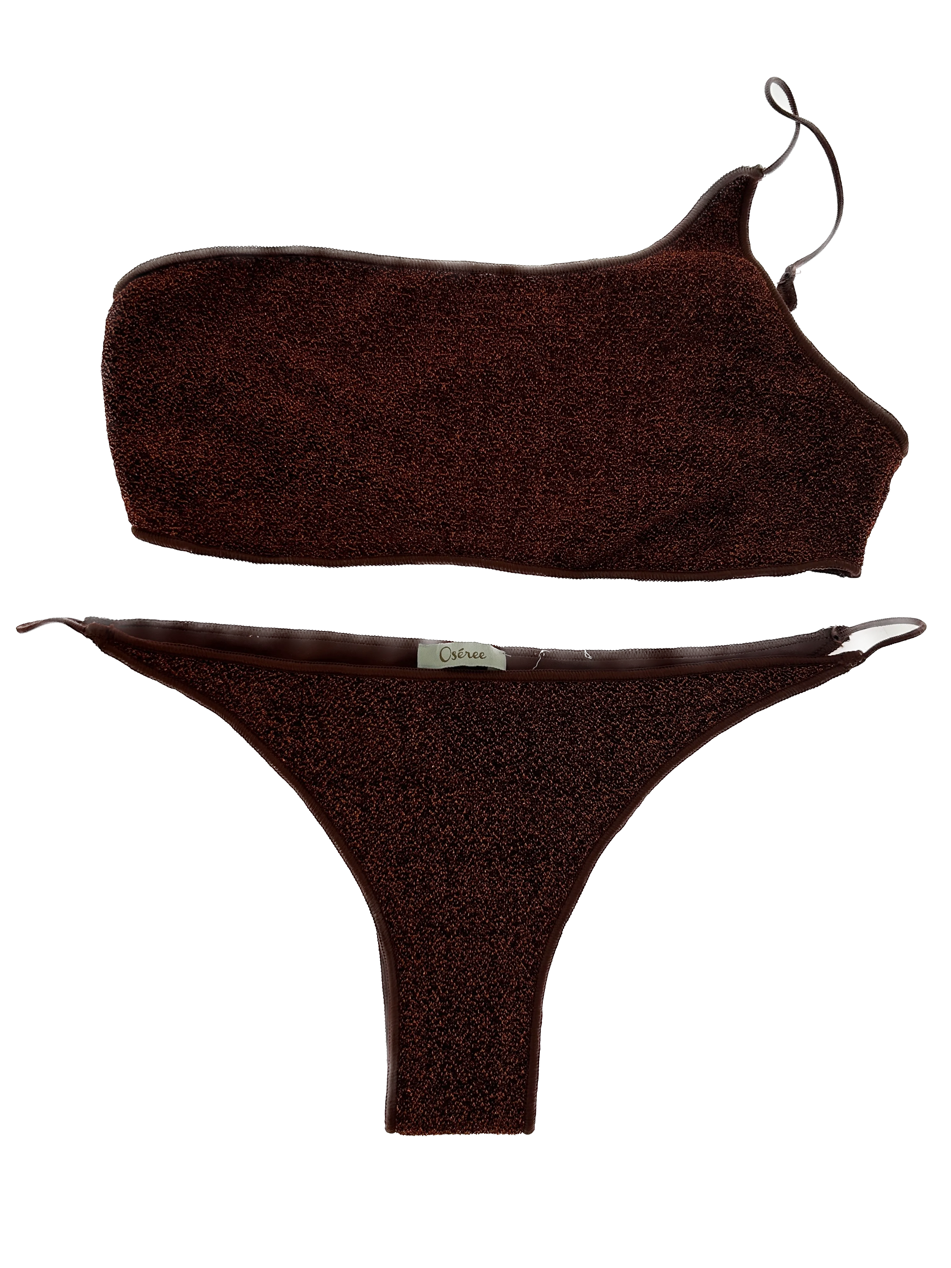 Maillot bordeaux 2 pièces à paillettes
