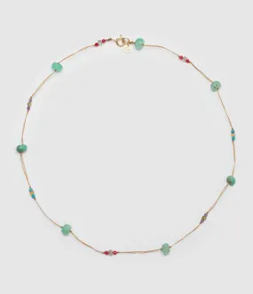 MON PRECIEUX GEM Partager  Collier Jellies Chrysoprase et Tourmaline Vert  