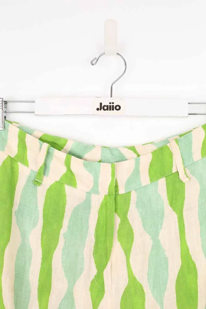Pantalon large vert