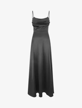 Robe de soirée longue évasée - Noir