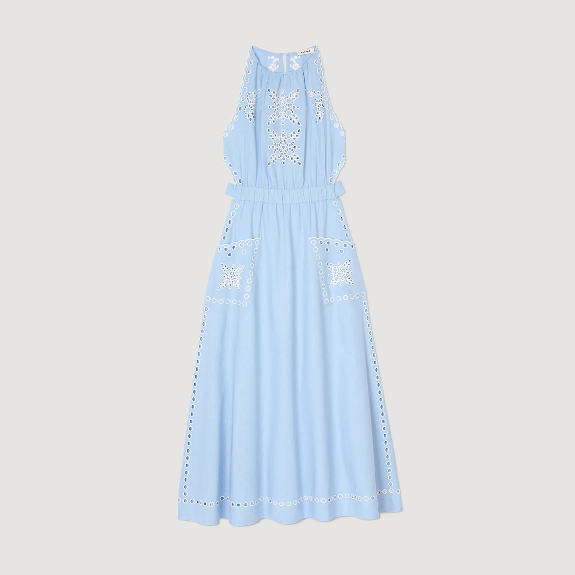 Robe longue à broderies anglaises