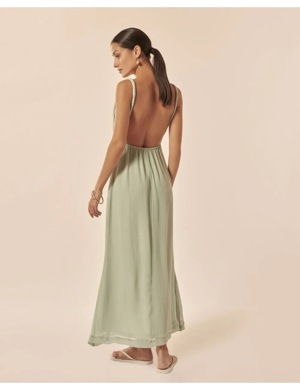 Robe longue Bubble River Green