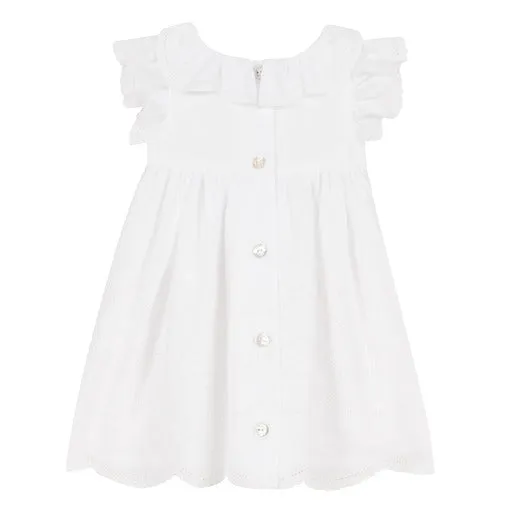 Robe Tartine et Chocolat blanche voile brodé 9 mois