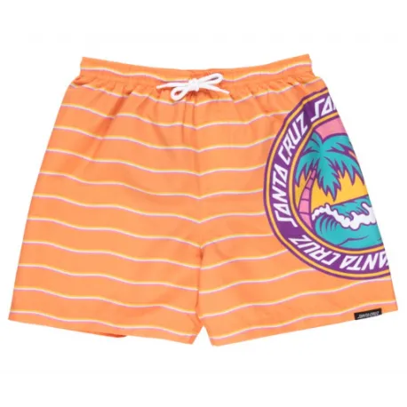 Short Santa Cruz Swimshort Junior Paradise Break - Apricot Wave Stripe