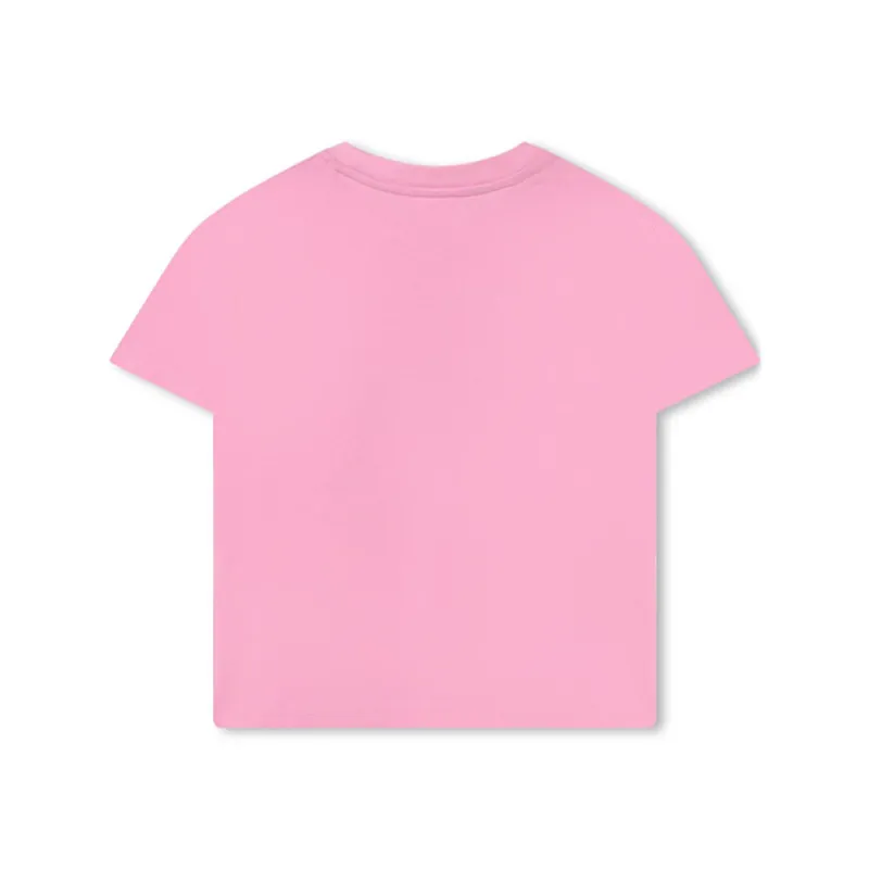 T-SHIRT ENFANT HUGO AVEC IMPRIMÉ COEUR ROSE