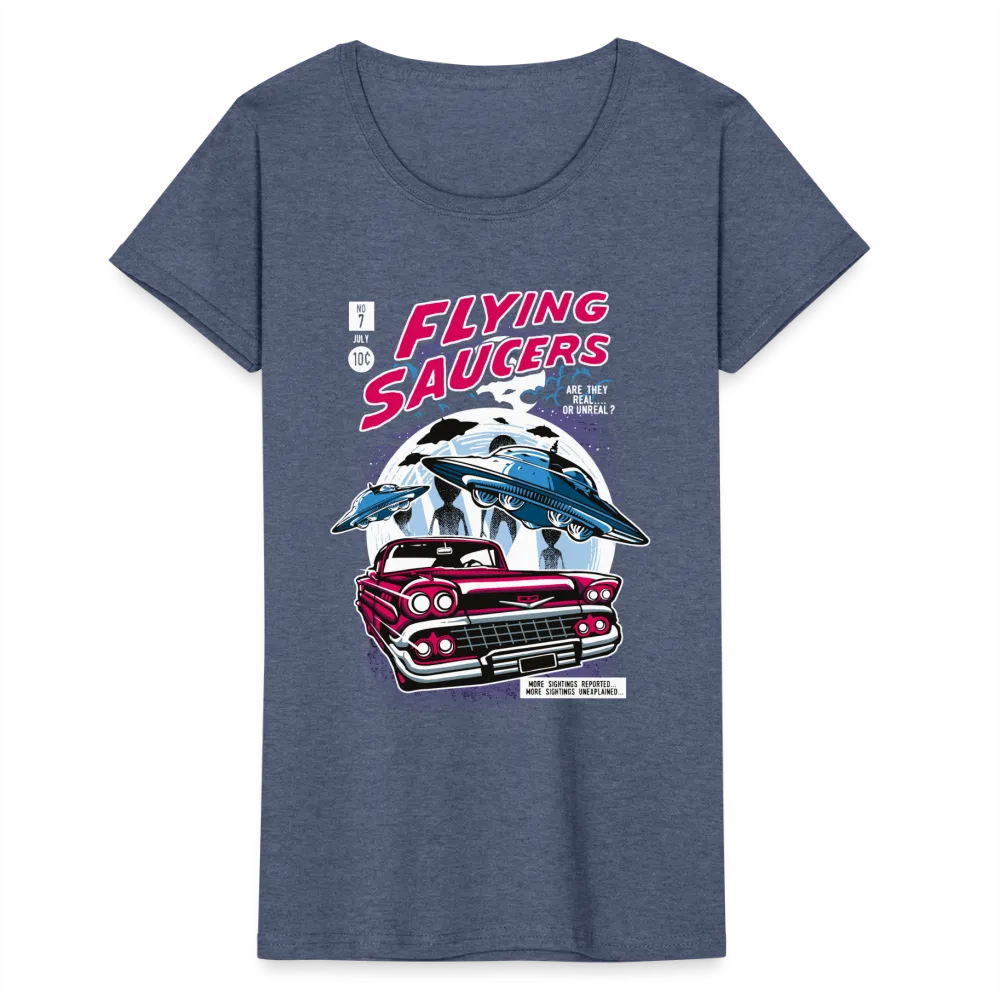 T-shirt Femme Fruit of the Loom, Flying saucers