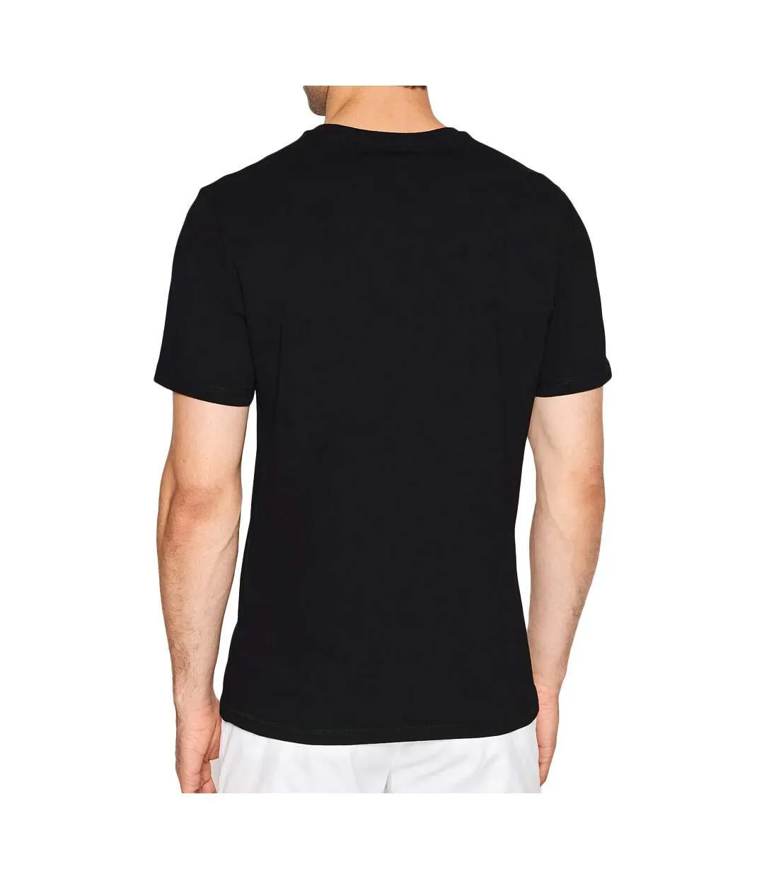 T-shirt Noir Homme Guess Blurry