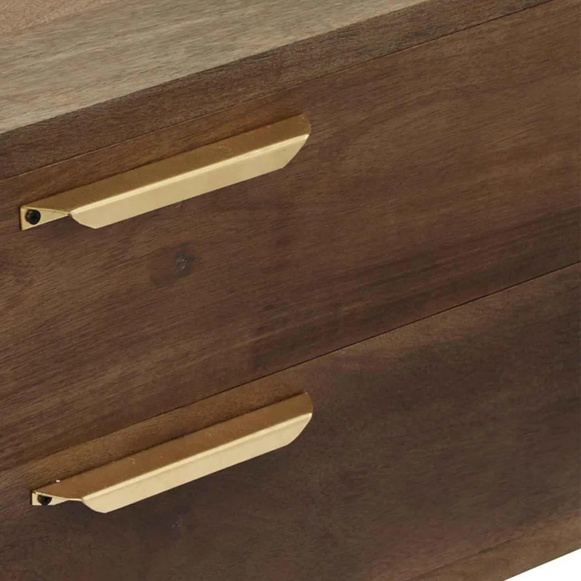 Table Basse FIRMIN Marron Et Métal Or | 3 Suisses