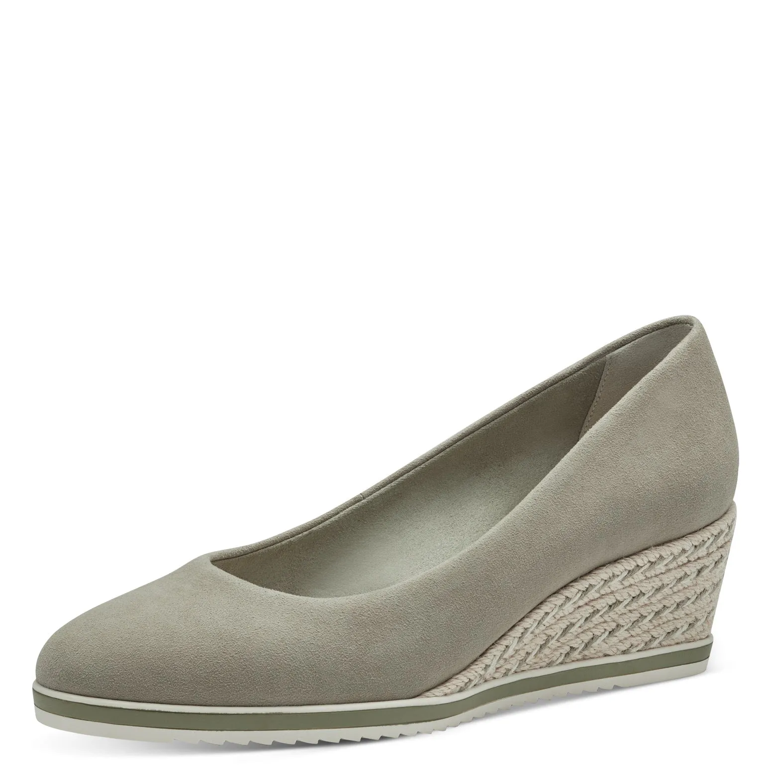Tamaris - Escarpin Compensé Gris Cuir 22303-42-771
