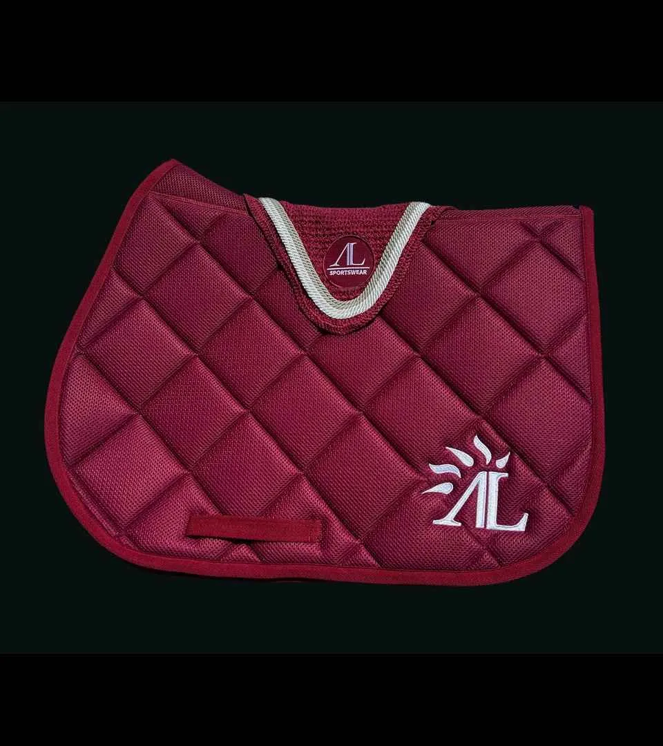 Tapis de Selle Mesh Light Bordeaux & Blanc