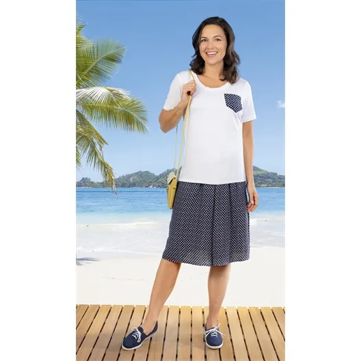 Tee shirt blanc poche fantaisie - taille M