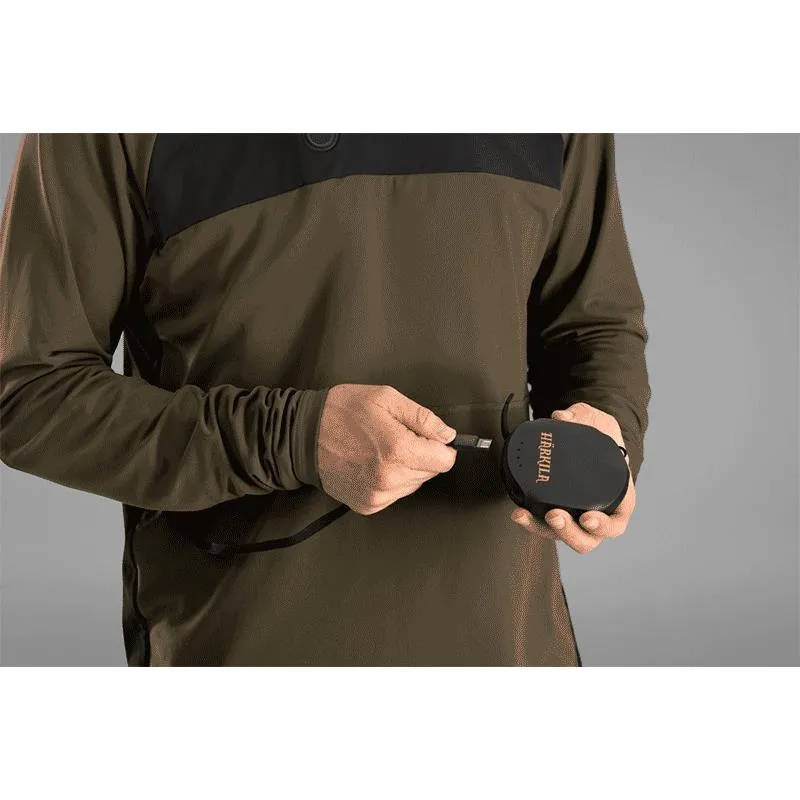 TEE SHIRT MANCHES LONGUES HOMME HARKILA HEAT L/S - VERT/NOIR