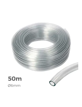 Tuyau Transparent Ø Intérieur 6mm Ø Extérieur 8mm Rouleau 50m - - 74251Générique
