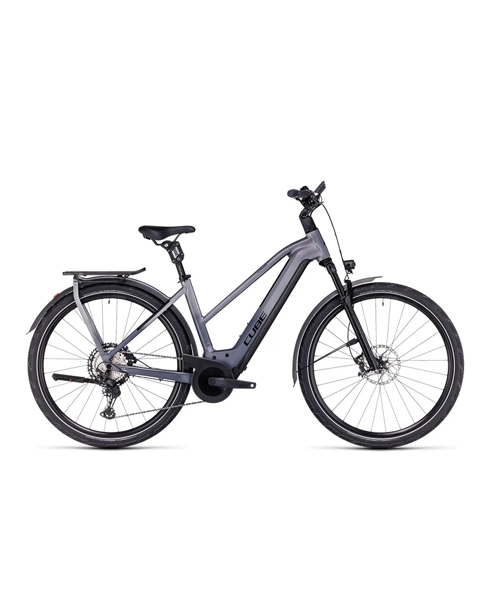 Vélo électrique trekking Femme KATHMANDU HYBRID SLT 750 Argent
